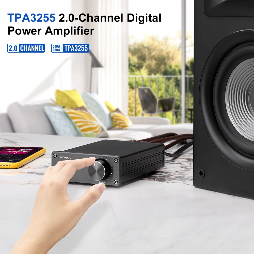 AIYIMA TPA3255 A07 مكبر كهربائي 300Wx2 ستيريو فئة D HiFi مكبر صوت الصوت الرقمي أمبير مكبر الصوت المنزلي مكبر للصوت