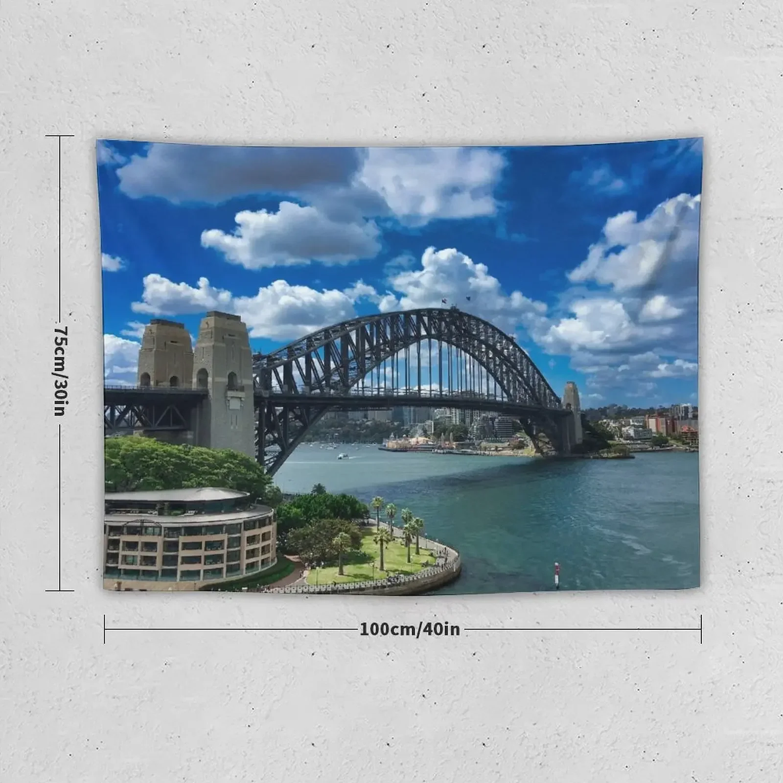 Sydney Harbour Bridge Under A Blue Sky Tapestry Decor For Bedroom Room Decor Cute Tapestry