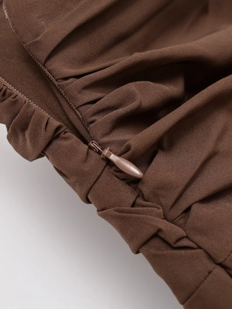 ETJ 2025 Damen Sommer Neu Sexy Mode Hot Girl Style Flauschige Stufenverzierung Mittelhoch Sitzender Kurzer Rock-Hosenrock – Detail 33