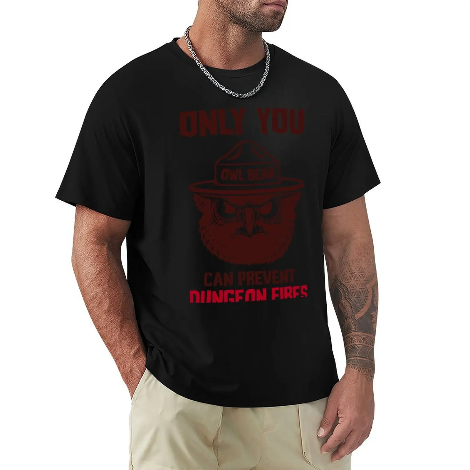 

Only You Can Prevent Dungeon Fires T-Shirt Plus Size Solid Color T-Shirt