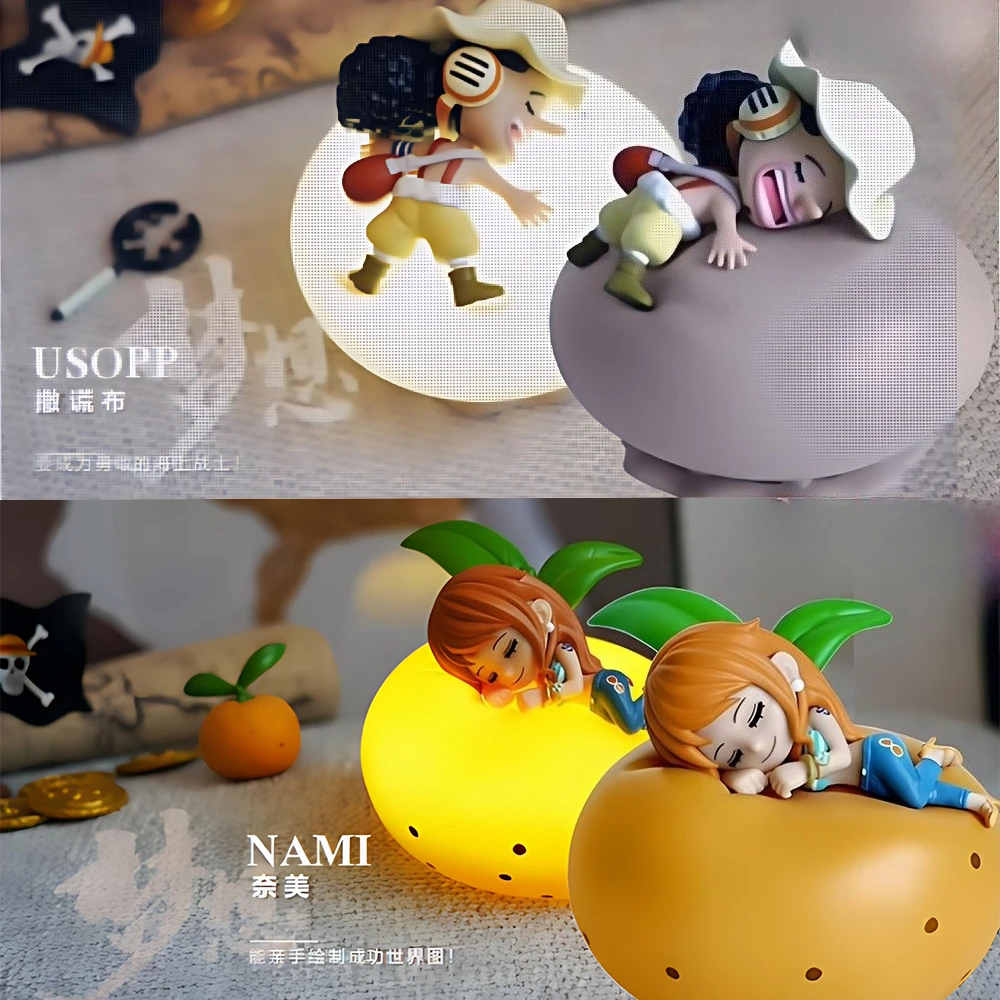 원피스 핸드 헬드 블라인드 박스 달콤한 꿈 시리즈 야간 조명 핸드 헬드 신비한 상자 루피 데스크탑 장식 빛나는 모델 선물