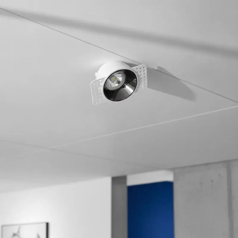Anti-Glare Adjustable LED Ceiling Downlight Trimless Recessed Installation Fits GU10 MR16 for Home Renovation Projects