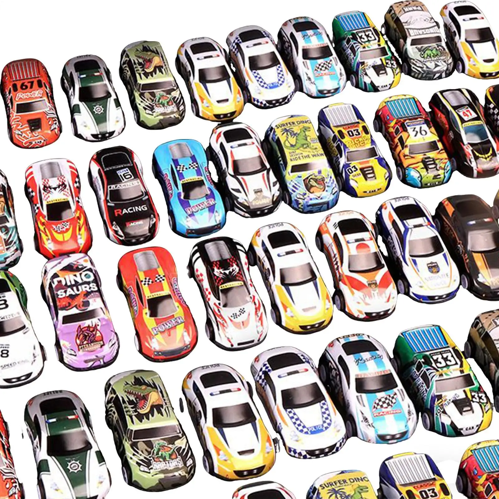 おもちゃの車 48個 慣性車両モデル プルバックカー 男の子 女の子 誕生日パーティー ストッキングスタッファー ディスプレイ ホームデコレーション