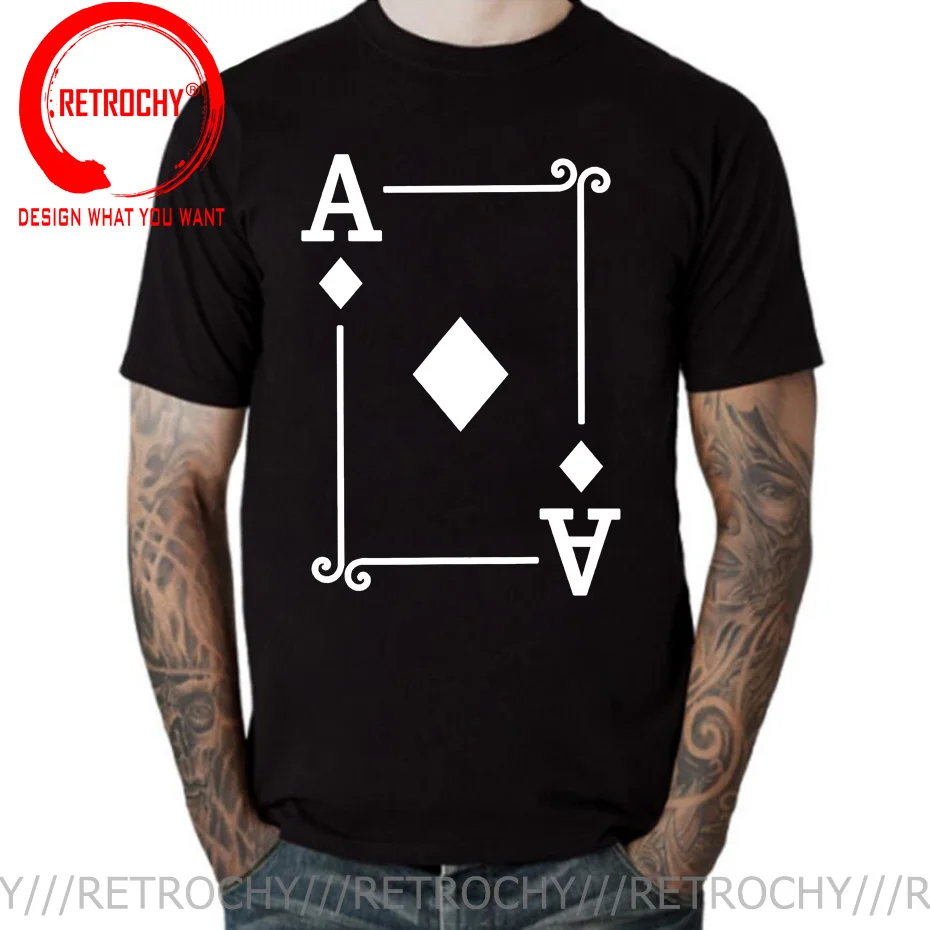 Playing Block Cards Costume - Ace、K、Q、J、10、9、8、7、6、5、4、3、2 Diamonds Card T Shirt Men Unisex Summer Streetwear Man Tops Tee Shirt
