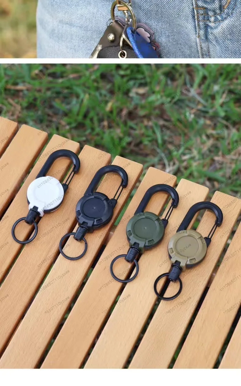 Outdoor camping, hiking, portable easy-to-pull buckle, wire rope expansion buckle, rebound and anti-loss