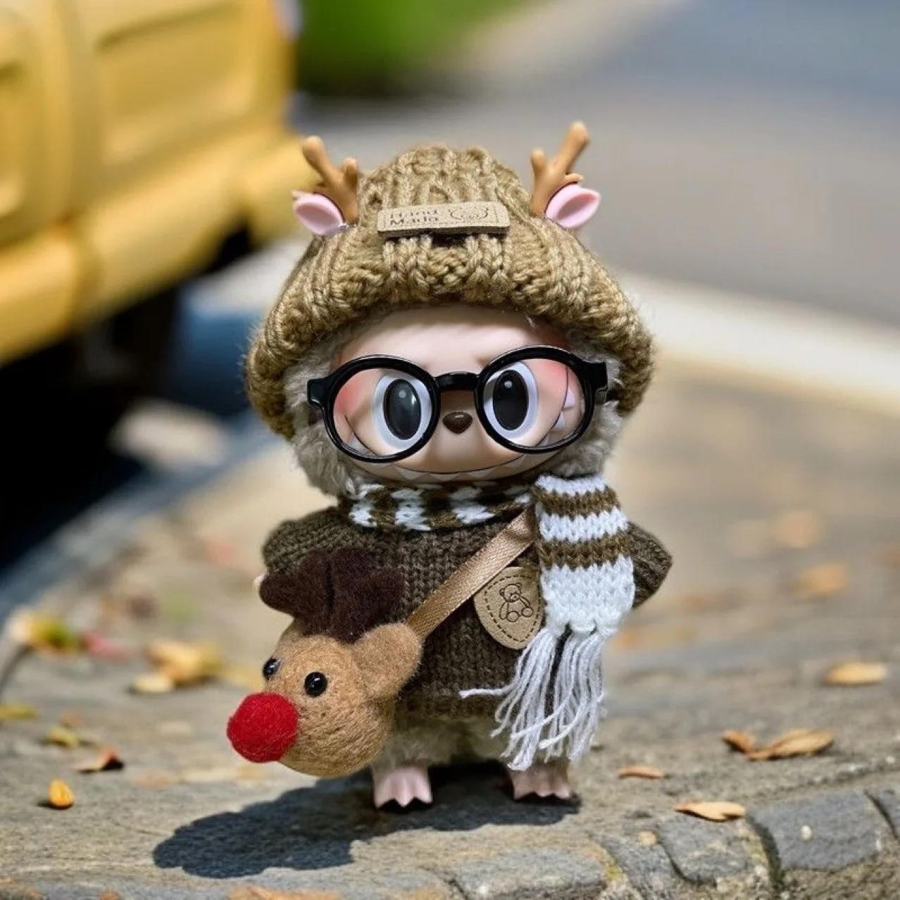 Only Clothes Cute Mini Plush Doll\'s Clothes Outfit Accessories For Labubu Dolls Clothing Kids Gift Cherry Skirt Set