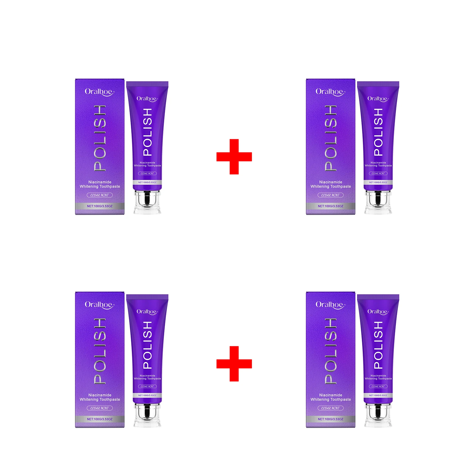 معجون أسنان مبيض الأسنان الأرجواني إصلاح تجاويف تحسين رائحة الفم الكريهة نظافة الفم تنظيف النياسيناميد اشراق معجون الأسنان #2