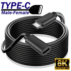 USB C Male to Female Extension Cable Type-C USB Male To Type C Female Fast Charging Extender Cord Data Transfer for Phone Laptop