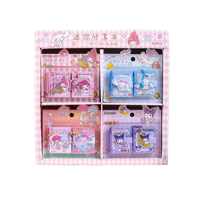 20pcs Sanrio мини блокнот Kuromi Cinnamoroll портативный блокнот ежедневный Еженедельный ежедневник планировщик канцелярские принадлежности для офиса и школы