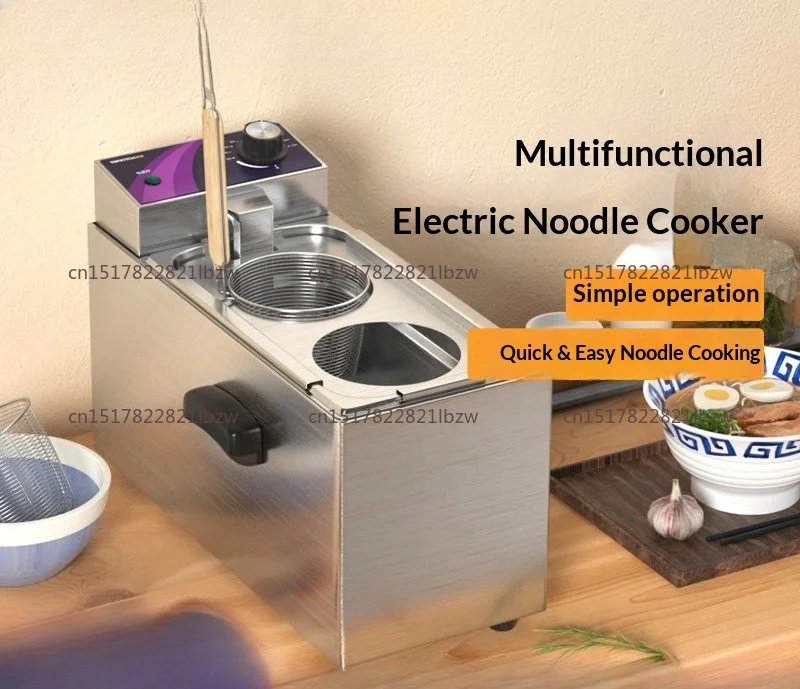Electric double-head noodle cooking stove CommercialSmall multi-functional noodle cooking pot soup noodle cooking machine