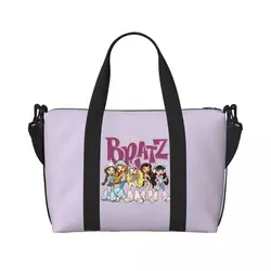 Custom Large Bratzs Doll Tote Bag Women Tv Movie Cartoon Shoulder Shopping Gym Beach Travel Bag