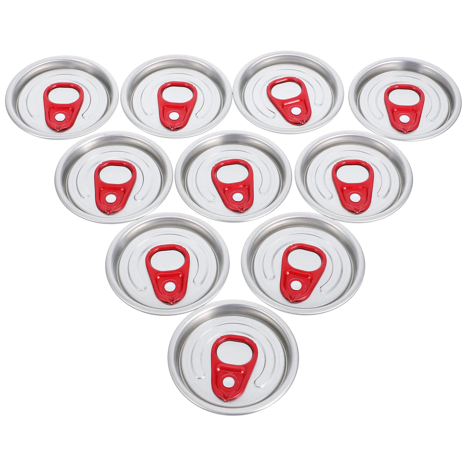 

10 Pcs Aluminum Easy-pull Cover Can Protector Canning Supplies Soda Lids Large Mouth Jar Cap