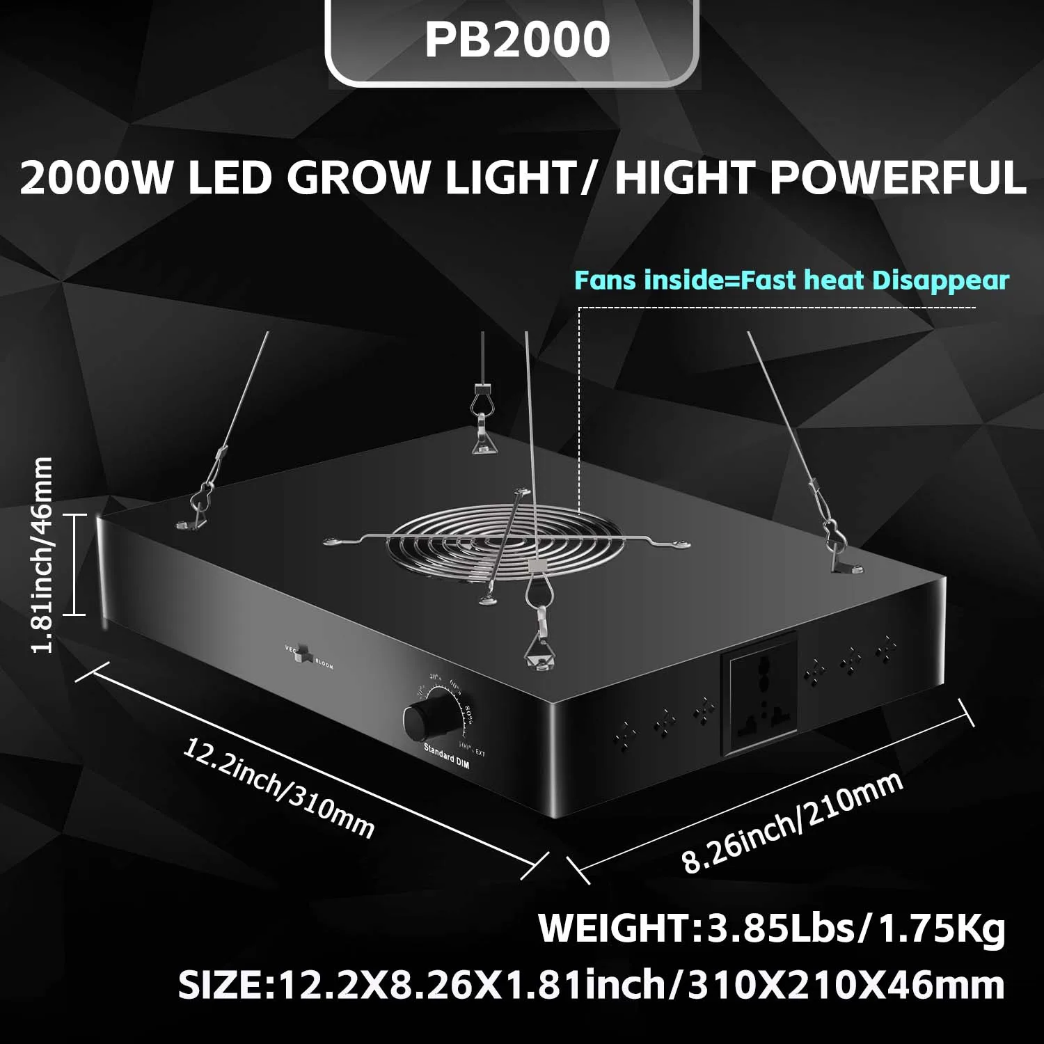 Luz LED de cultivo 100W/200W/300W espectro completo 48V lámpara de cultivo para plantas de interior vegetales flor hidropónica y Kits de tienda de cultivo