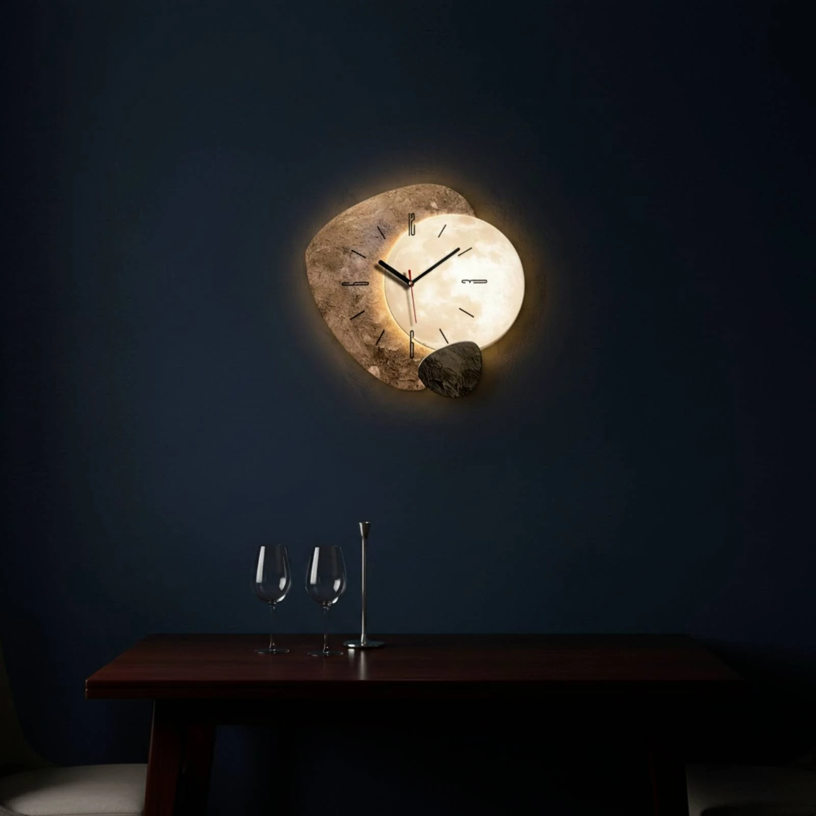Minimalist Wall Clock Irregular Decorative Wall Clock Simple Easy to Read for Living Room, Office