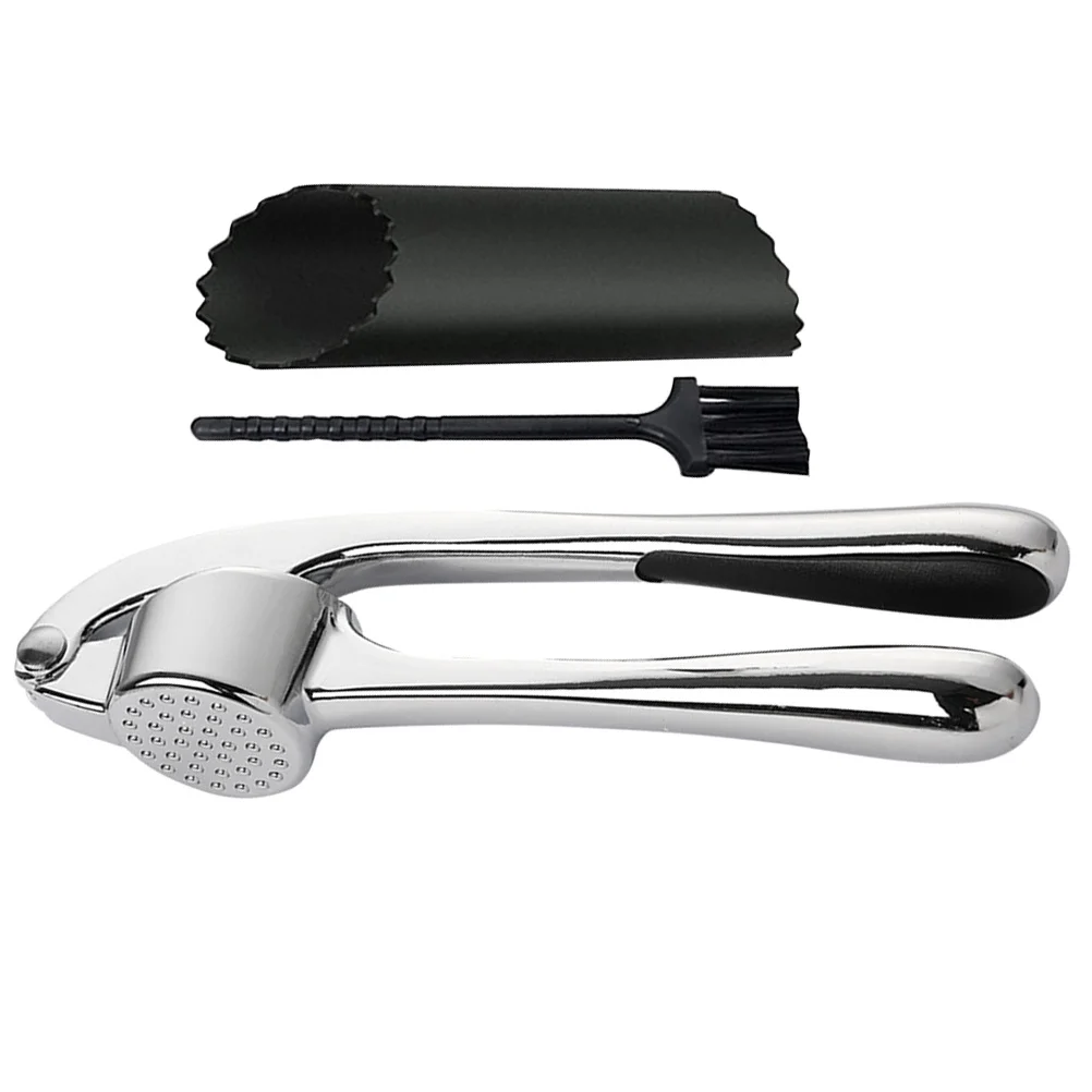 

1Set Garlic Press Kit Zinc Alloy Kitchen Mincer Ergonomic Handle Household Manual Crusher Compact Garlic Masher Tool Easy Clean