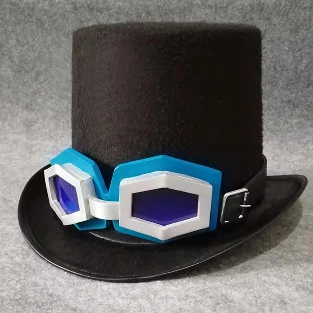 Hot Anime Sabo Felt Cap Goggles Formal Hat Cosplay Wig Prop for Halloween Christmas Party Masquerade Shows Accessory Hat