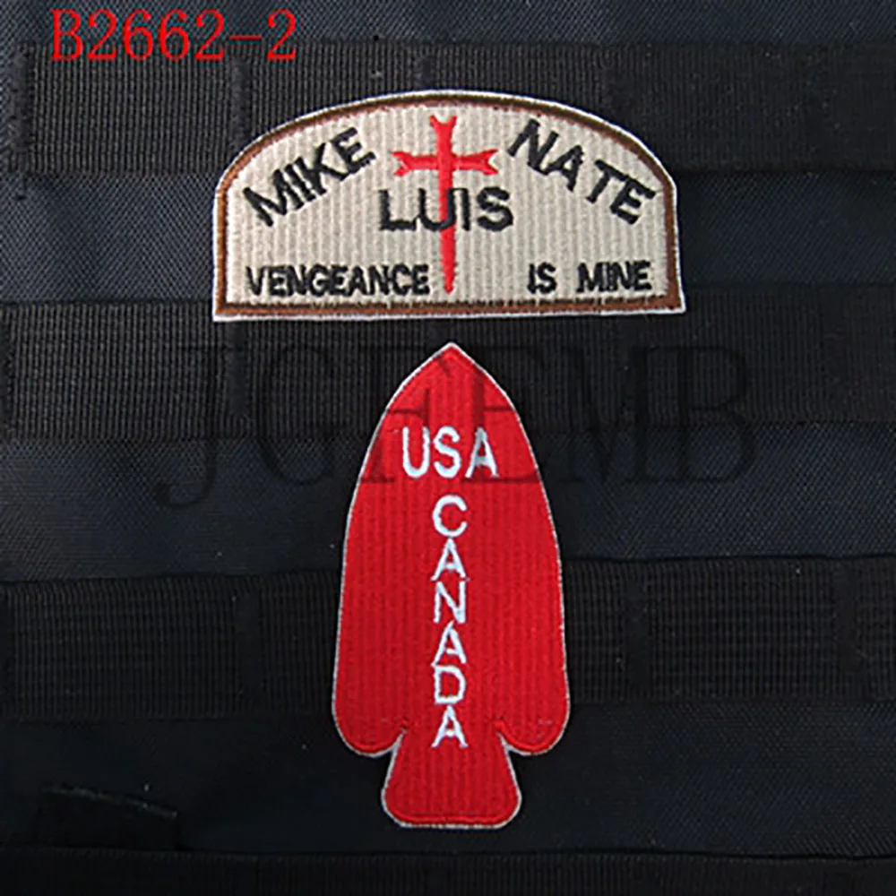 Mike Nate Luis Vengeance gehört mir, Military Stickery Patch, USA, Kanada, Moral Tactics