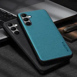 Leather Case for Samsung Galaxy A55 A35 A25 A15 simple durable houndstooth pattern fashion case