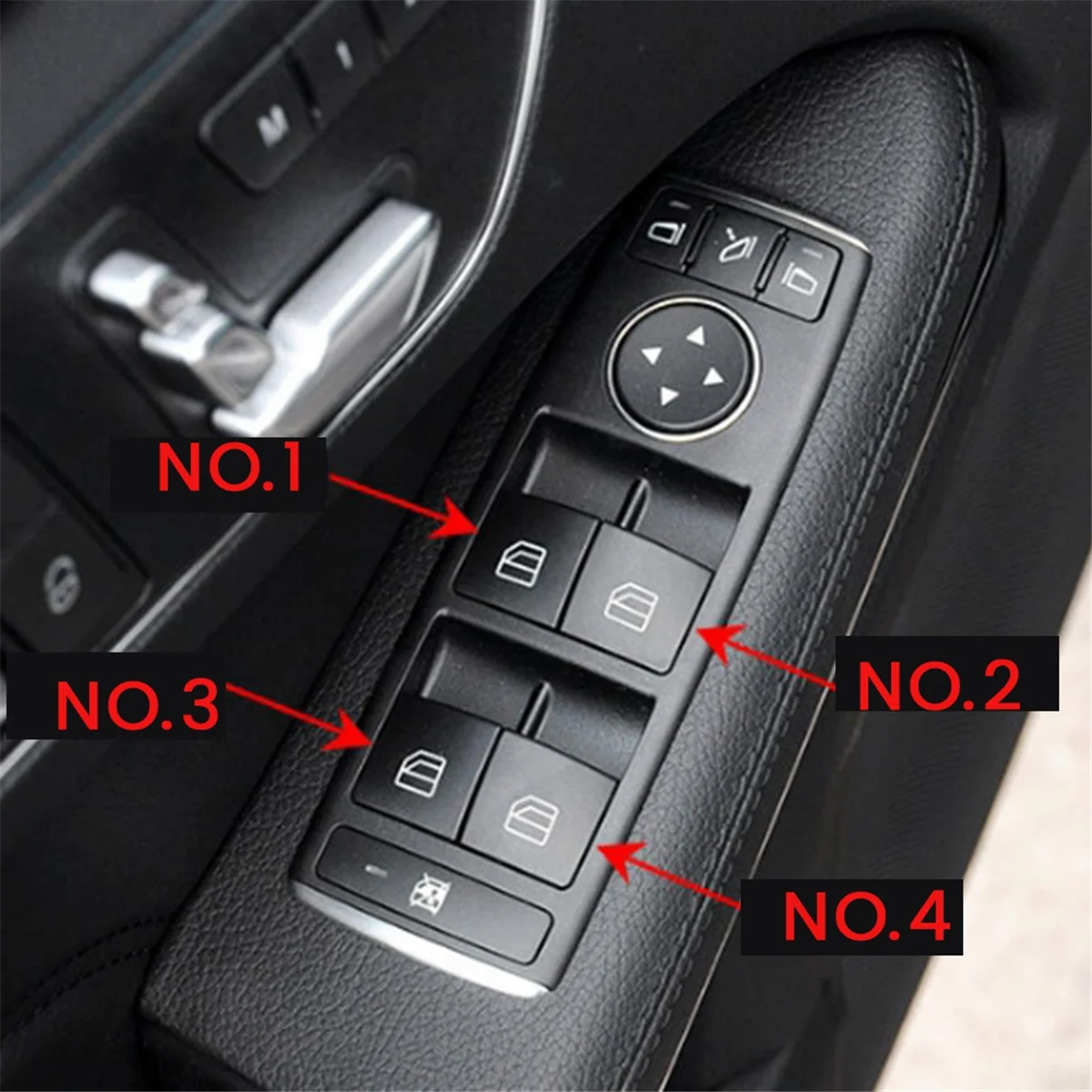 Car Window Lift Switch Repair Button Cover 2049058202 for Mercedes-Benz C-CLASS W204 GLK X204 W212 W207 No.1