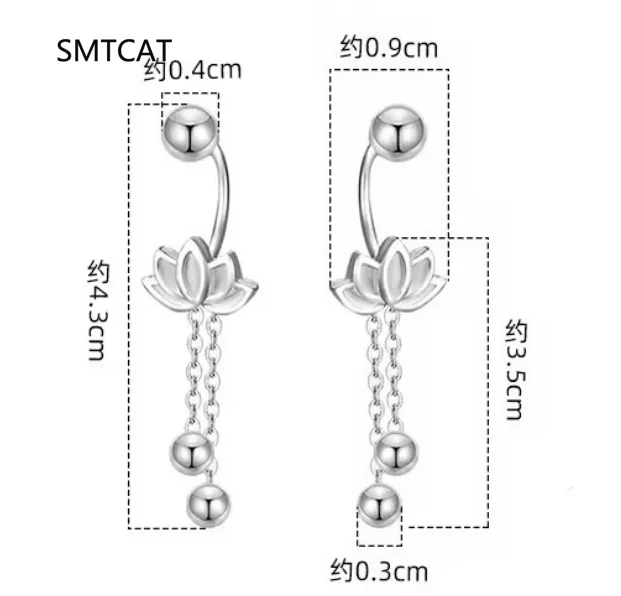 حقيقي 925 فضة زهرة اللوتس شرابة سلسلة الخرز المسمار وأقراط للنساء حفل زفاف غرامة مجوهرات