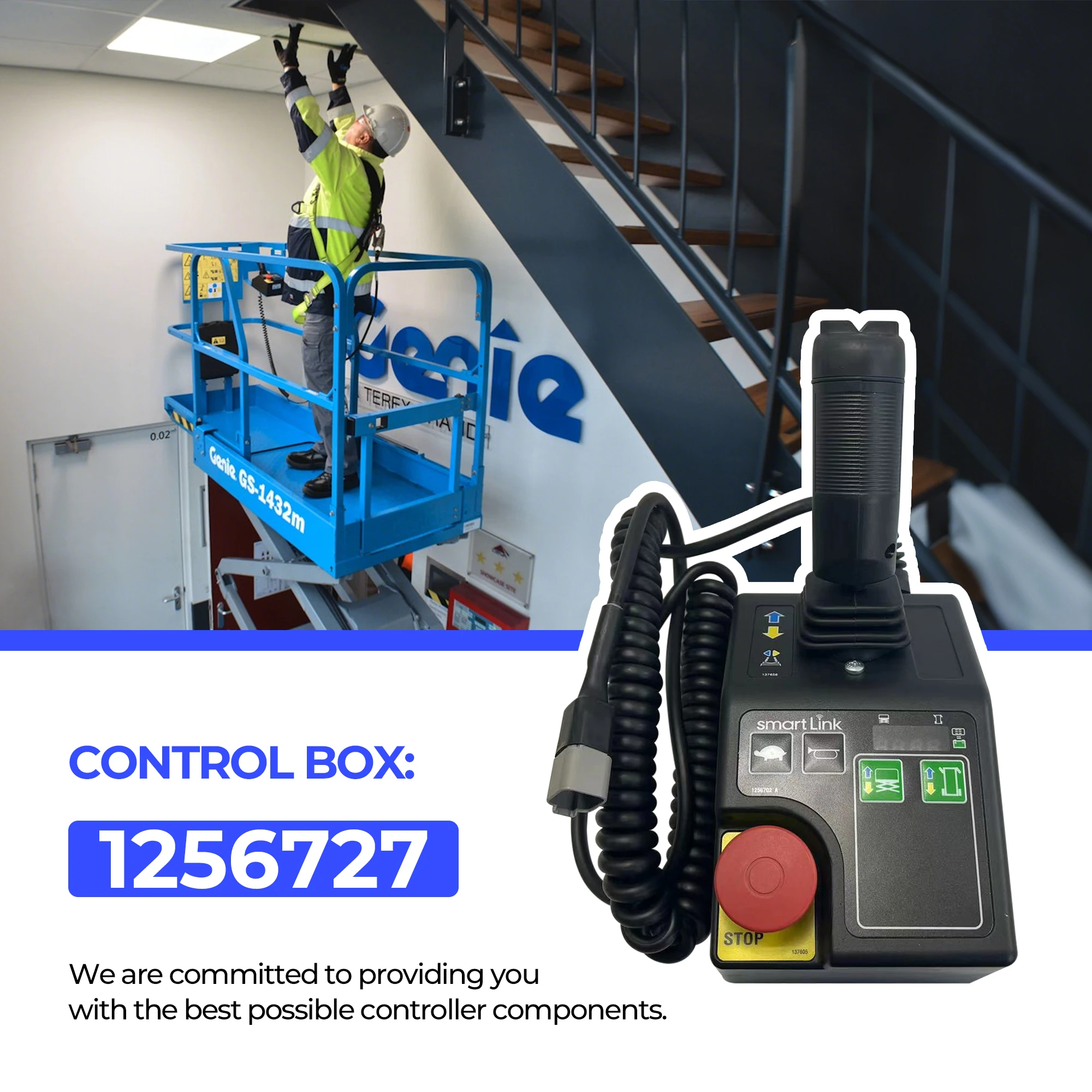 Caixa de controle 1256727GT para Genie Lift Gen 6 GR-12, GR-15, GR-20, GRC-12, GS-1930/1932/3246/1530/1532/4047/2032/2046/2632/2646