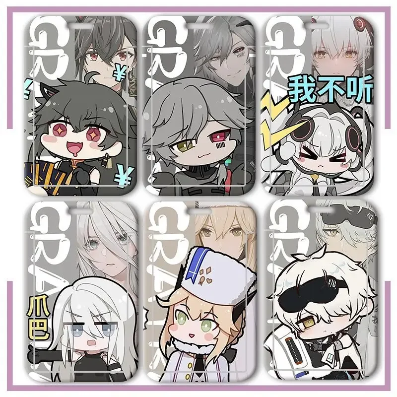 Anime Lucia PUNISHING: GRAY RAVEN Lee Liv Nanami Student School Card Holder Meal Card Bus Travel Card Cover KeyChain Pendant