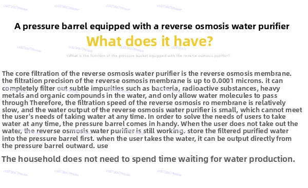 Water Purifier Accessories 3.2G Pressure Bucket Water Storage Tank