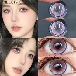 MILL CREEK 1 pair Korean Lenses Colored Contact Lenses with Prescription Purple Myopia Lenses Korean Lenses High Quality Lenses