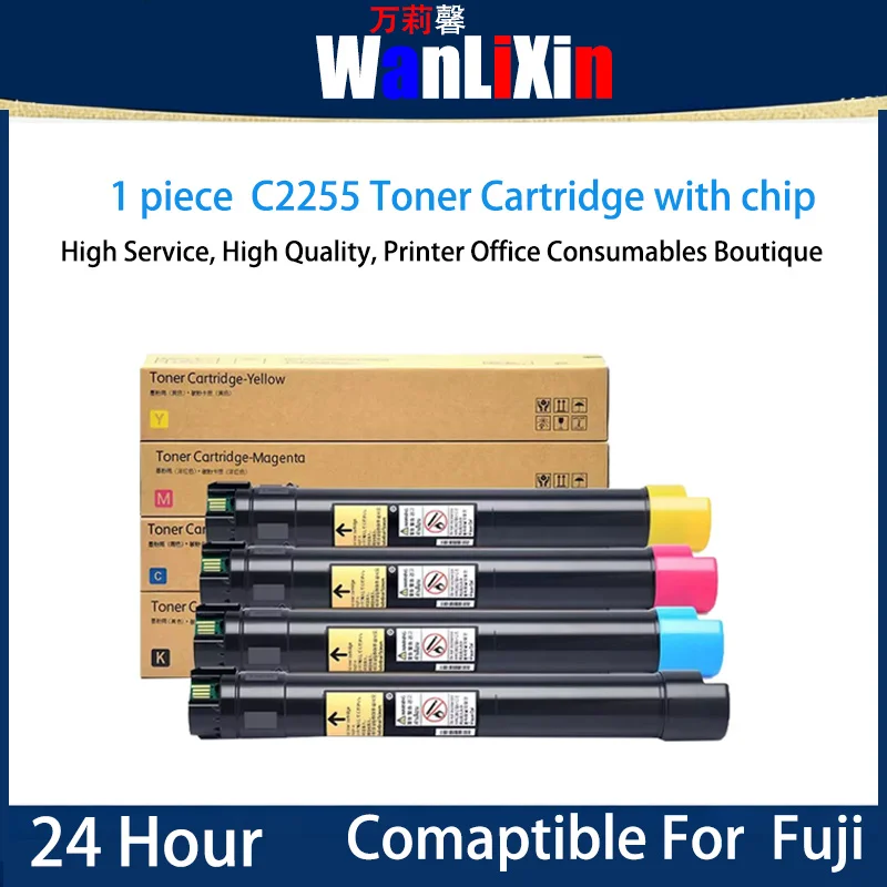 

1 piece C2255 Toner Cartridge with chip Compatible For Fuji Xerox C2250 C2255 C3360 CA3250 C5450 C6650