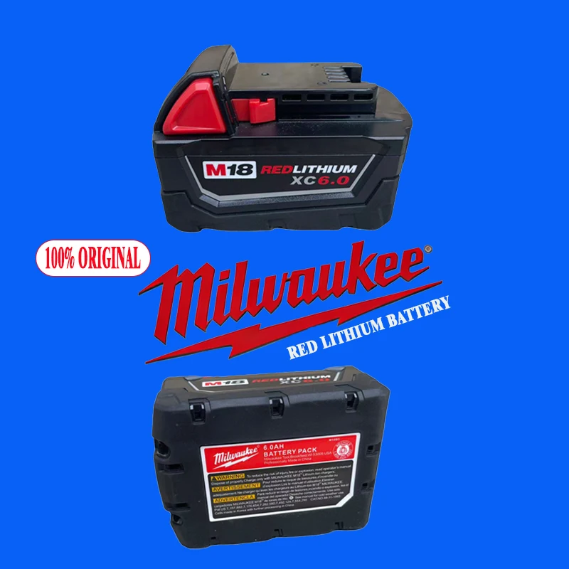 

M18B6 Original Milwaukee battery M18 6.0Ah ,Milwaukee charger, 48-11-1860, 48-11-1850, 48-11-1840,Tool Lithium Battery