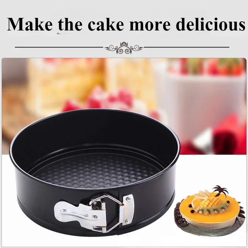 4/7/9 Inch Circular Cake Mold Carbon Steel Non Stick Coating，removable Bottom Baking Tool, Home Baking Cake Mold Pan Cake Tin