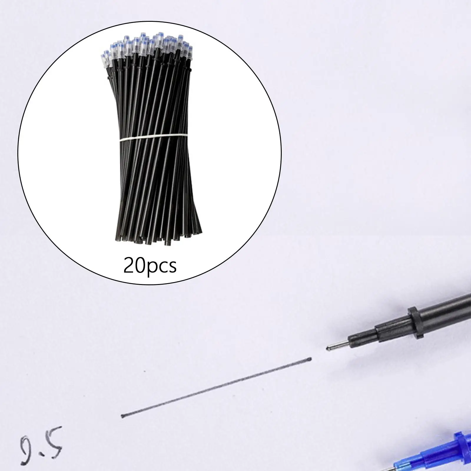 รีฟิลปากกาลบหมึก2x20x เปลี่ยนได้, ปากกาหมึกเจลรีฟิลปากกาเมอร์สำหรับเขียนเส้นขยุกขยิกสำนักงานช่างตัดเสื้อผ้าเย็บ