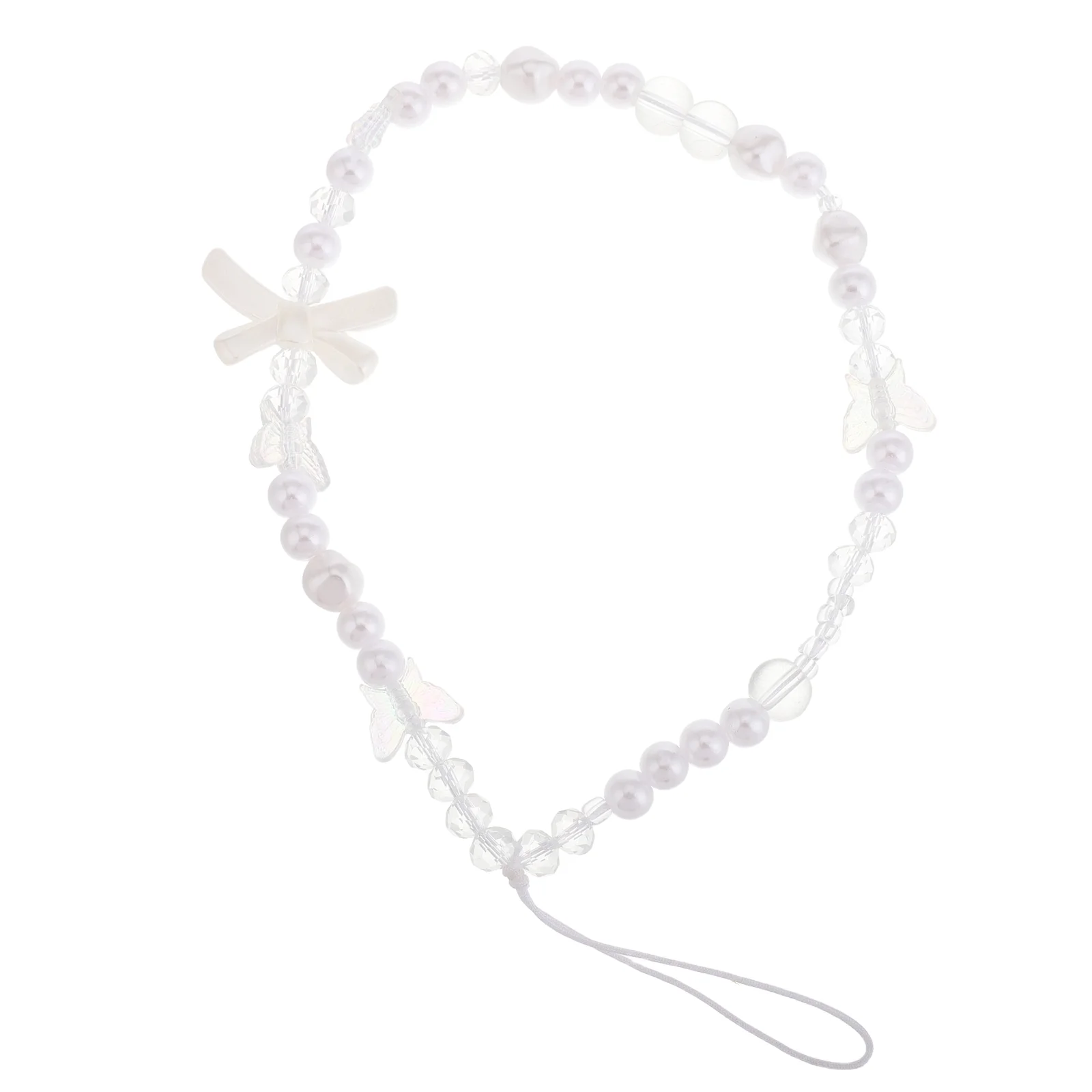 

Mobile Phone Ornaments Lanyard for Camera Bow Chain Plastic Bowknot Strap Belt