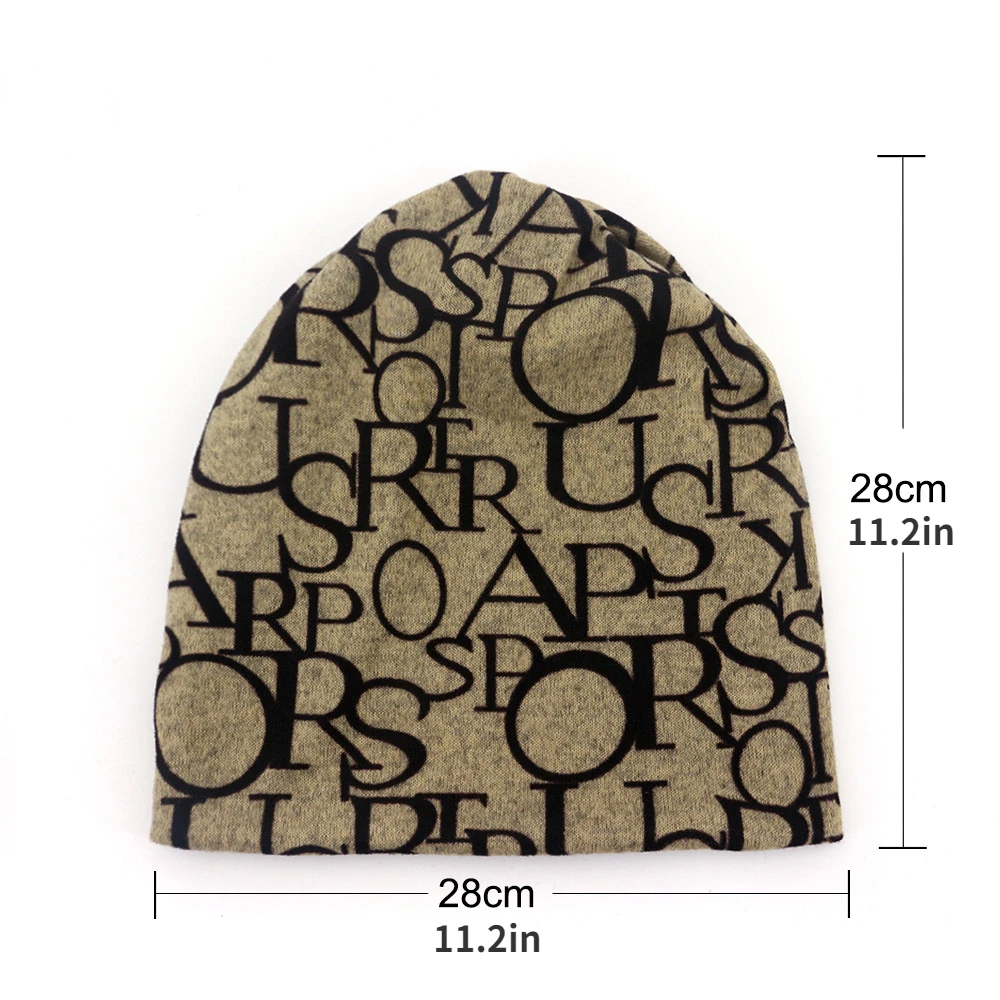 Autumn Winter Letter Design Hats For Men Thin Hat Multifunction Women Skullies Beanies Fashion Feminino Scarf