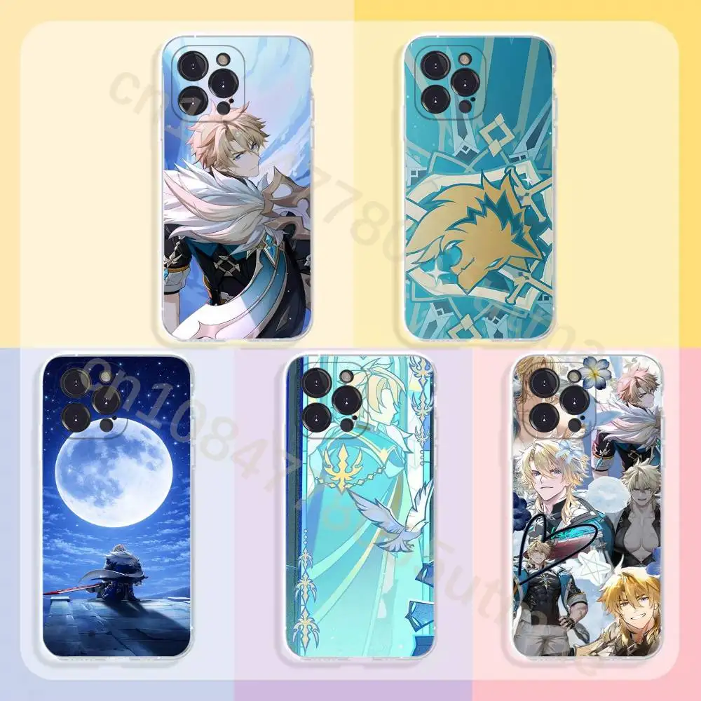 

G-Genshin Impact Varka Phone Case For iPhone11,12,13,14,15,16,17,Plus,Pro,Max,Plus,Transparent Cover