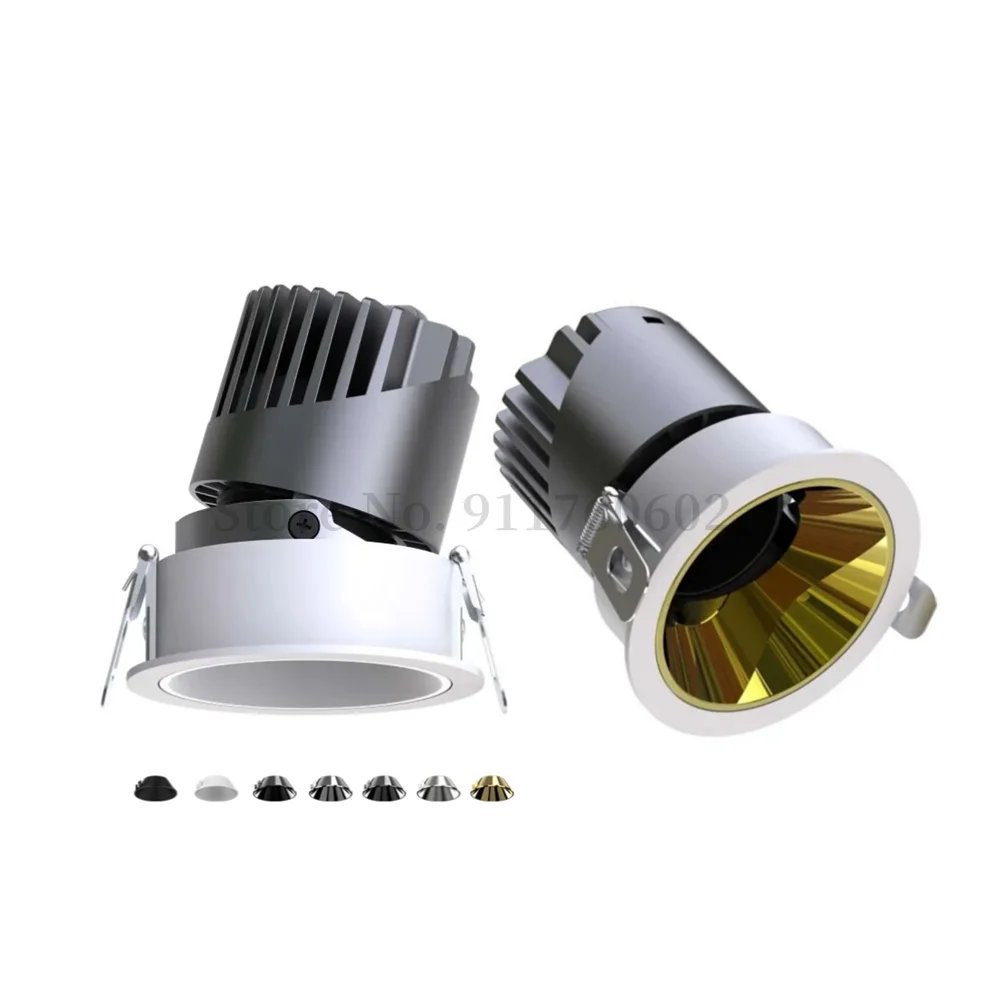 Anti-glare LED COB Spotlight 10W 12W 15W Dimmable LED Downlight 24° 3000K 4000K Ceiling Lamp 30W 36W Home commercial lighting