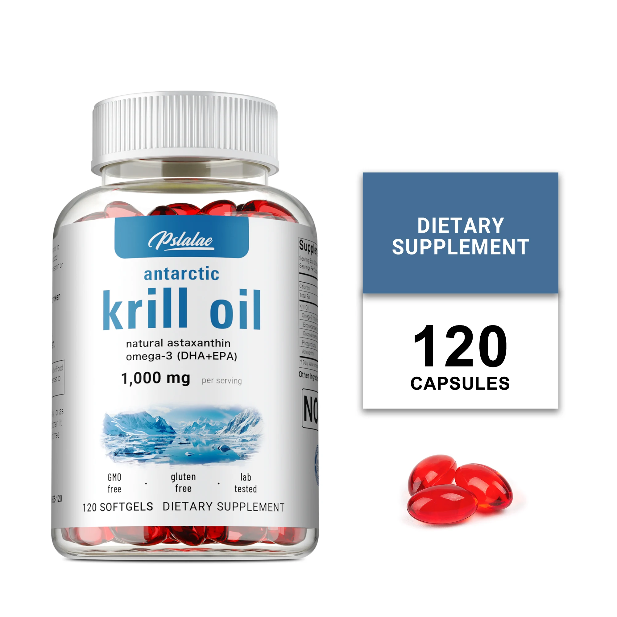 

Капсулы с маслом Antarctic Krill — для здоровья сердца, суставов и глаз, способствует психической четкости и когнитивной функцией, с Omega-3, EPA, DHA