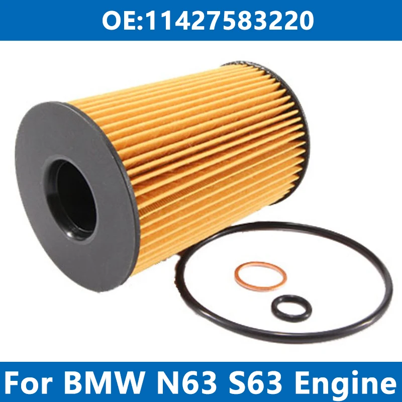 

Car Oil Filter Kit 11427583220 For BMW E70 F02 F07 F10 F11 F15 F16 G05 G30 550i 650i 750Li 760 M5 M6 M8 X5 X6 X7 M N/S63 Engine