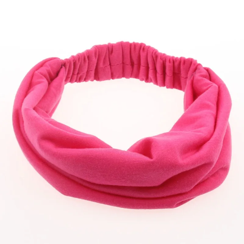 Headband atado de algodão monocromático para mulheres, elástico, largo, macio, meninas, esportes, ioga, corrida, tênis, sutiã de ginástica, novo, verão