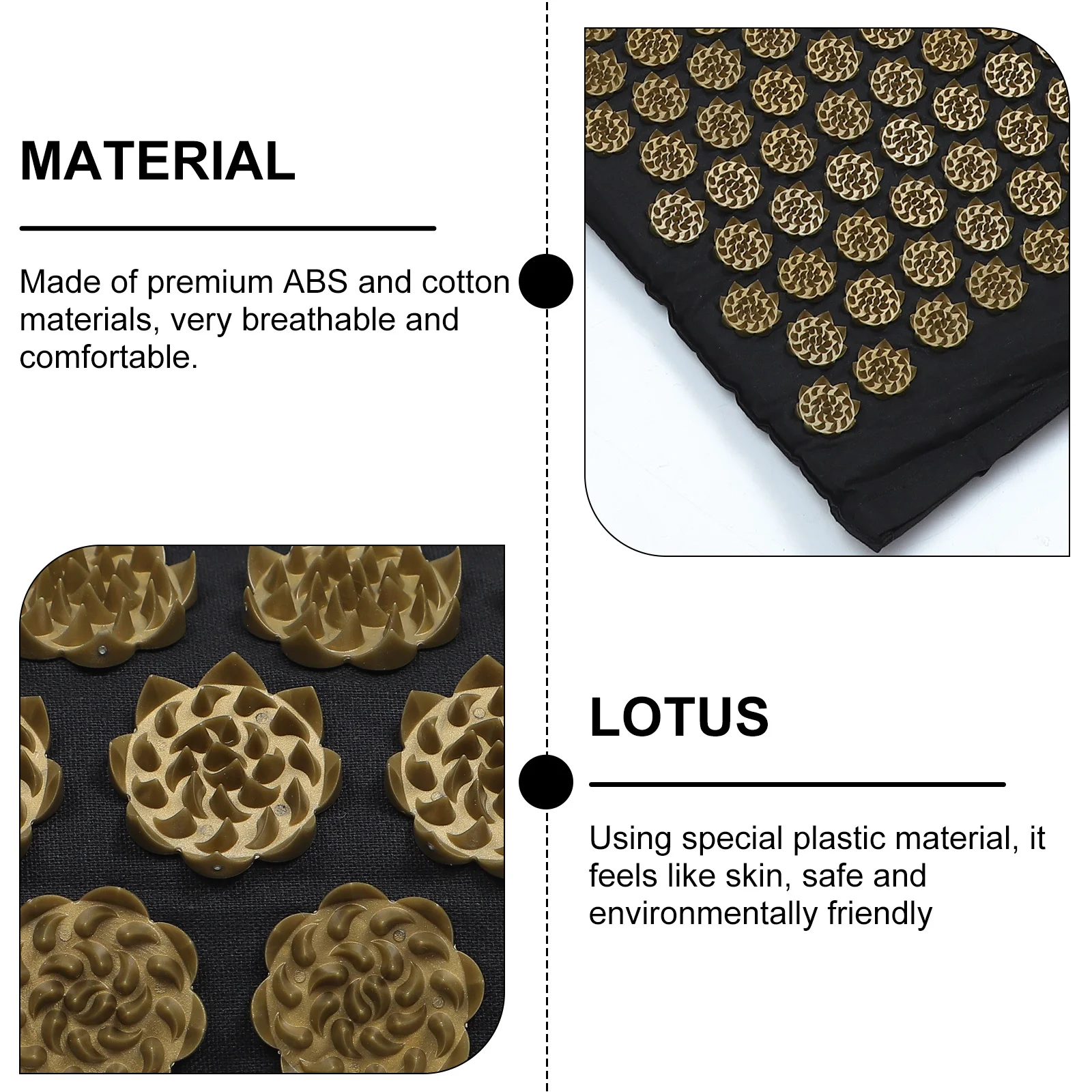 2 قطعة بساط التدليك وسادة مجموعة رمادي قابل للطي قابل للغسل اليوغا ممارسة حصيرة العلاج بالابر الإغاثة شياتسو وسادة عدم الانزلاق #3