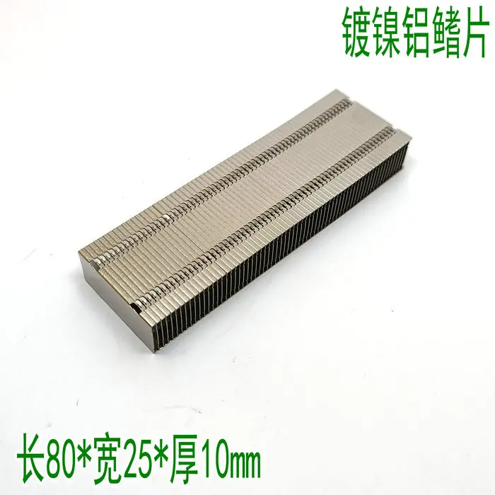 

Suitable for Nickel-plated All-aluminum Fins with A Thickness of 10mm, Aluminum Heat Sinks, Heat Pipe Fins 80 * 25 * 10mm