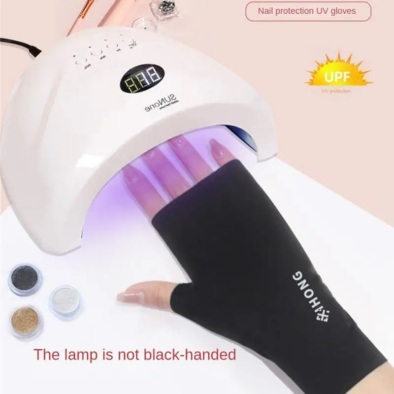 Guanti per il miglioramento delle unghie Guanti per unghie Lampada a LED Protezione UV per unghie Guanto a prova di radiazioni Manicure Guanti per nail art Strumento per manicure