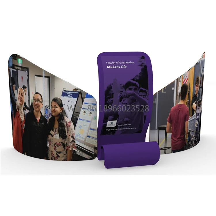 Butterfly Style Event Promotion EZ Tube Tension Fabric Trade Show Display Backdrop Wall with Graphic Printing
