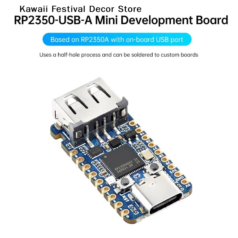 【k】nova-placa-de-desenvolvimento-mini-rp2350-usb-a-com-15-gpios-porta-de-expansao-usb-tipo-a-integrada-baseada-no-chip-rp2350a-para-projetos-diy