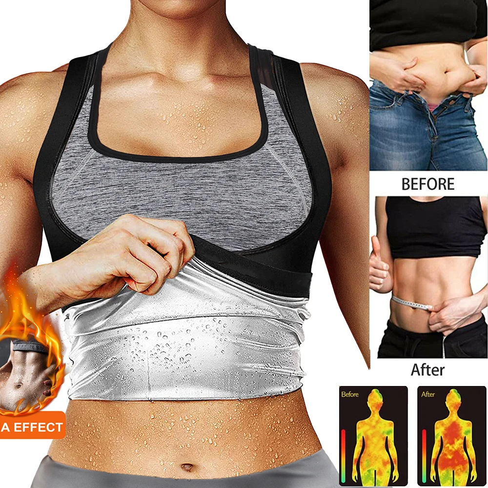 

Women Body Shaper Waist Trainer Vest Sauna Sweat Suit Workout Tank Tops Shapewear Fitness Sauna Shirt Weight Loss Thermo Corset