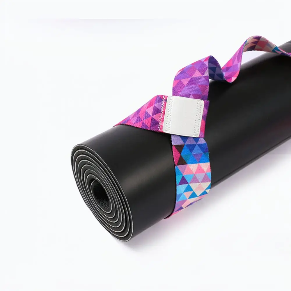 Fashionable Printed Yoga Mat Strap High Strength Nylon Binding Band Stretch Belt For Yoga Pilates Training Supplies