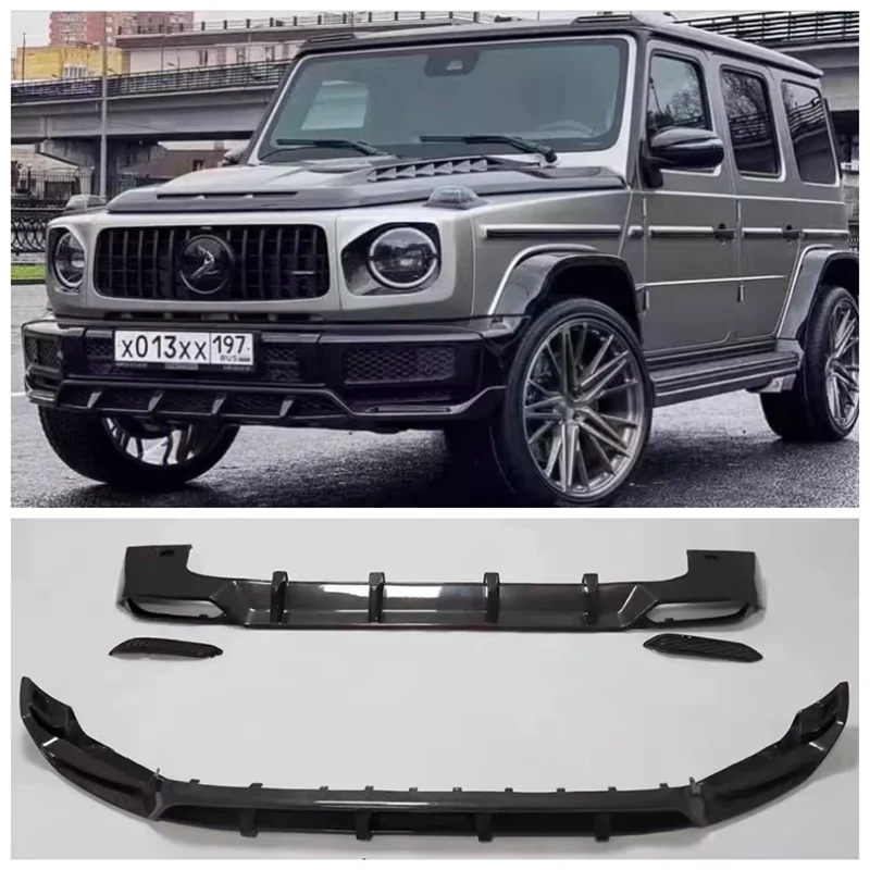 

For Benz W464 G-Class G500 G63 AMG 2019-2023 High Quality Carbon Fiber Bumper Front Lip Splitters Rear Diffuser Spoiler Cover