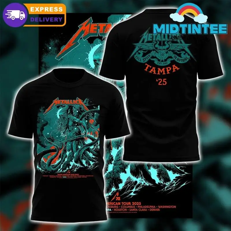 Camisa premium Mettallica M72 World Tour TAMPA city 25