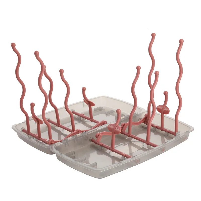 Детская Пылезащитная полка для бутылок с крышкой, сушилка, многофункциональная Складная полка для слива, набор коробок для хранения