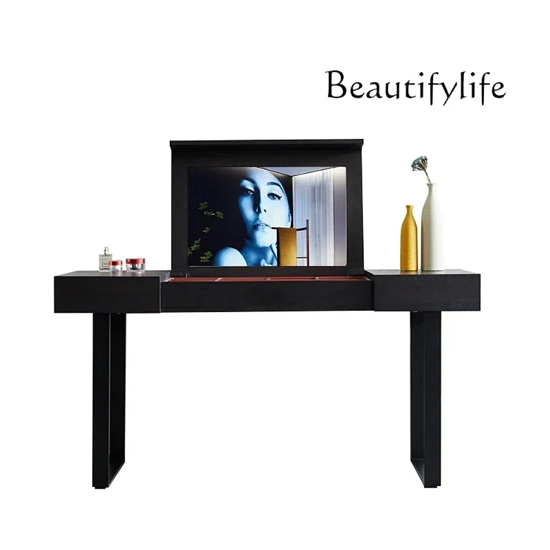 W Jewelry Organizer Vanity Table Mirror Stool Flip Luxury Black Girl Dressers Makeup Desk Unique Coiffeuse De Chambre Furniture
